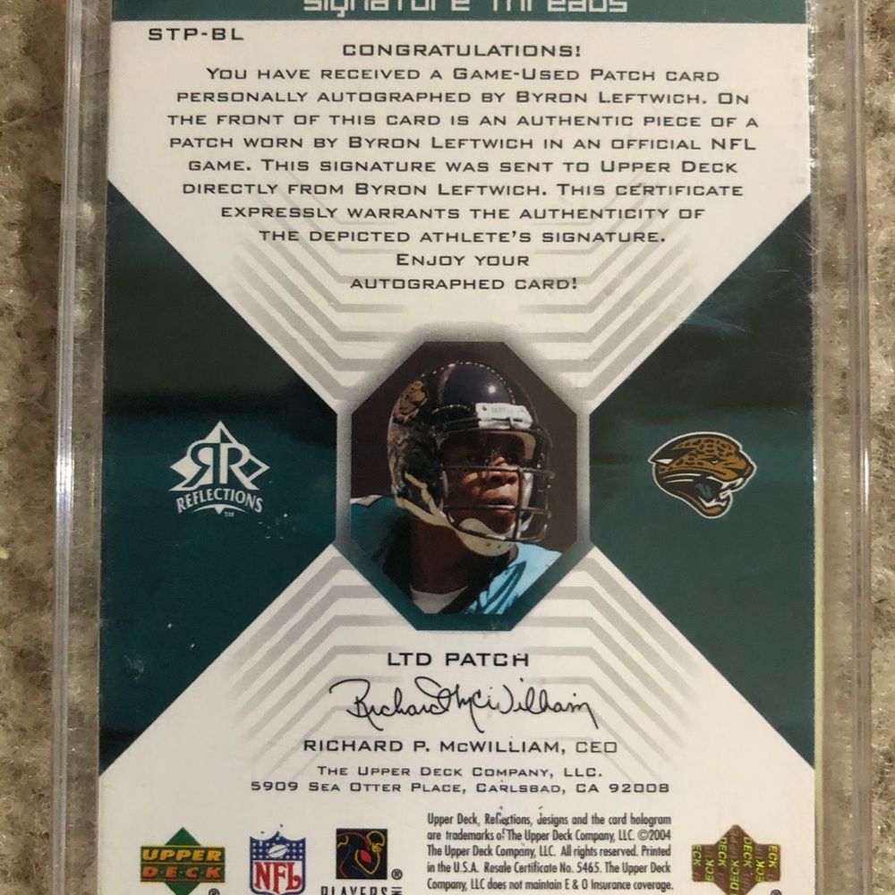 Signed jersey patch card - Picture 2 of 2